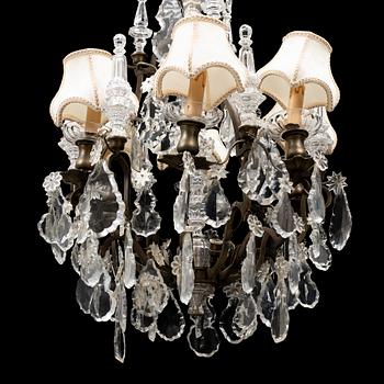 A Baroque style chandelier, mid 20th Century.