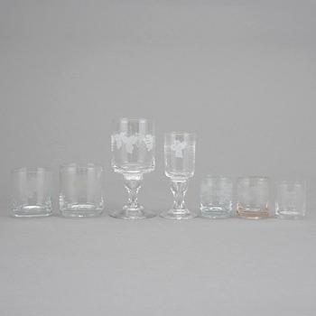 GLASSERVIS, 36 delar, "Swedish old", Reijmyre.