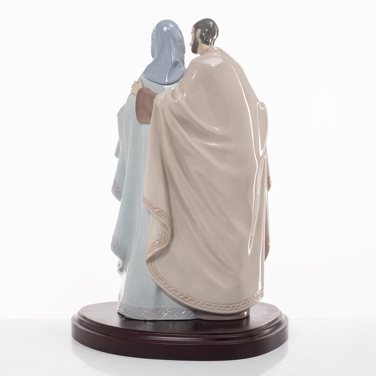 Lladró, figuriner, 4 st, "Holy family", samt "Three Kings", Spanien.