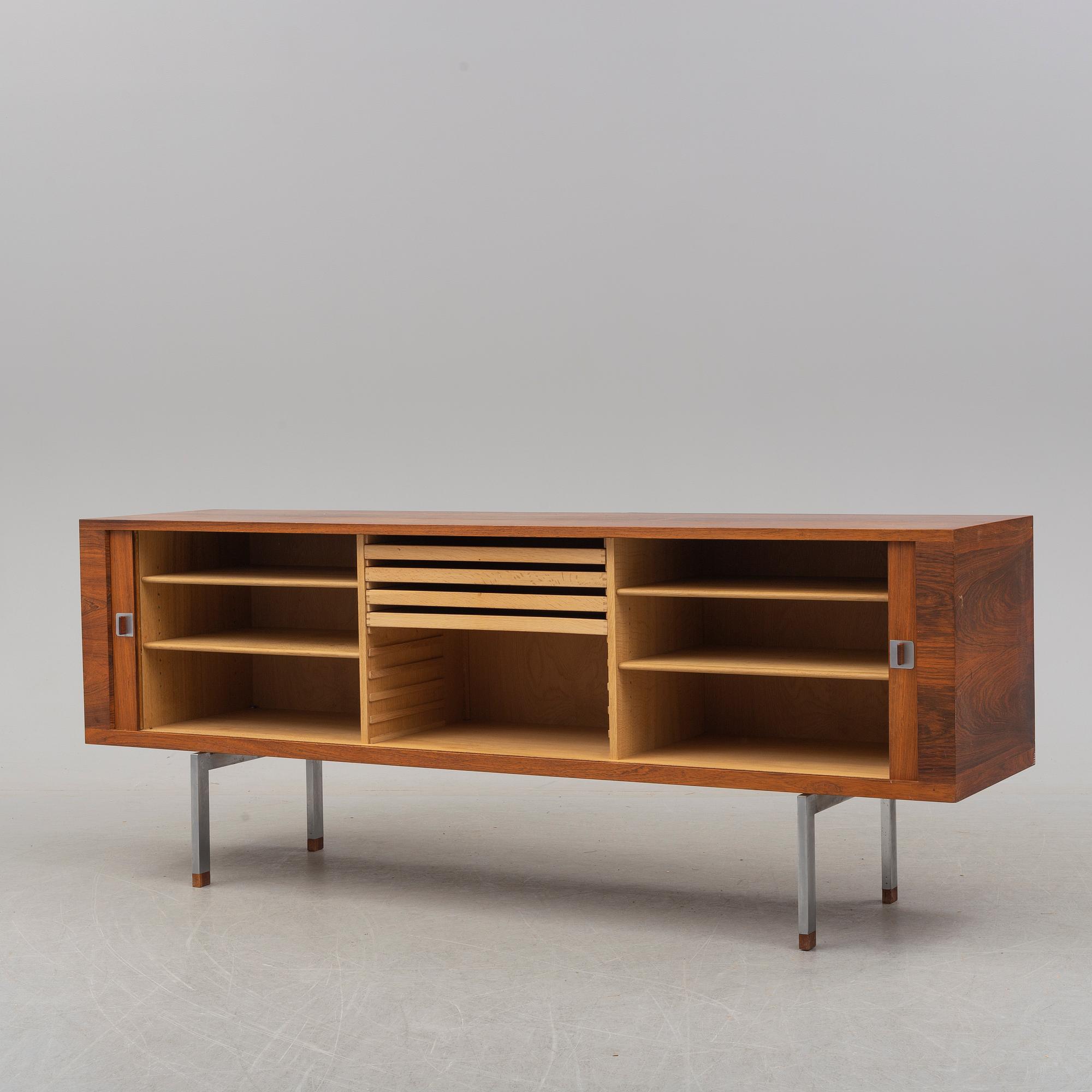 HANS J WEGNER, a rosewood veneered sideboard from Ry Möbler, Denmark, 1960's/70's.