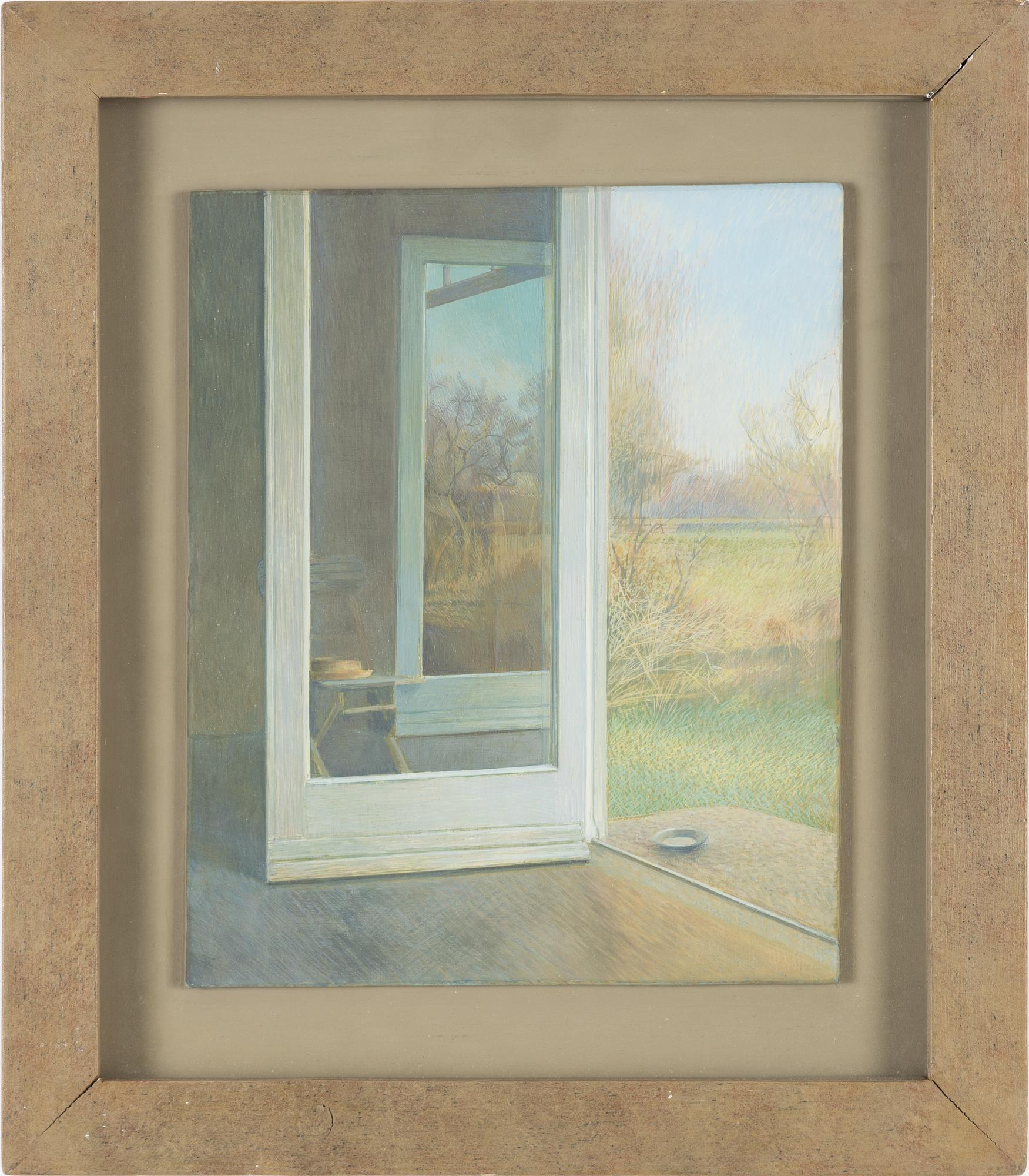 David Tindle, tempera on board, signed.