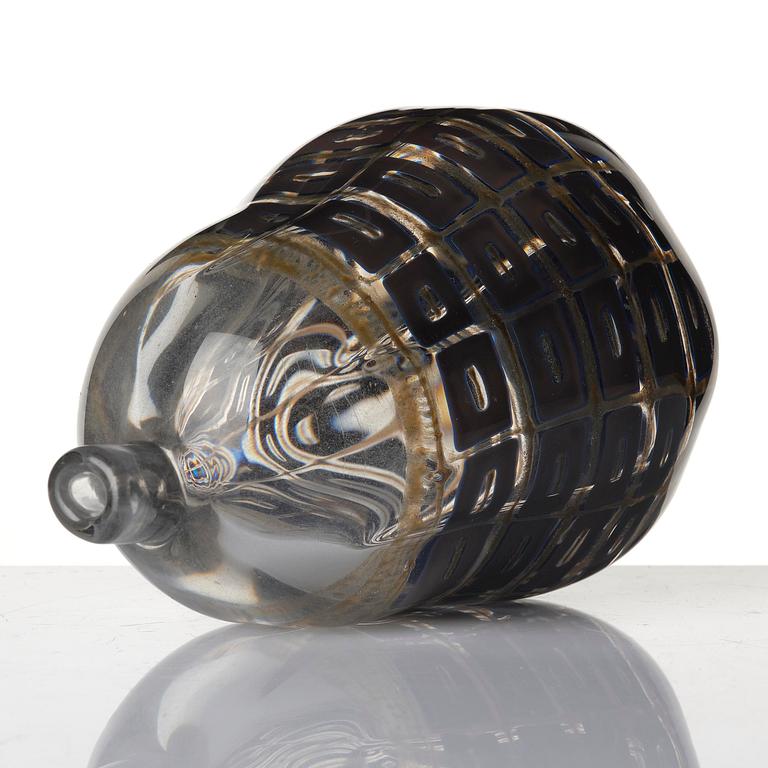 Edward Hald, an aqua-graal glass vase, Orrefors 1958.