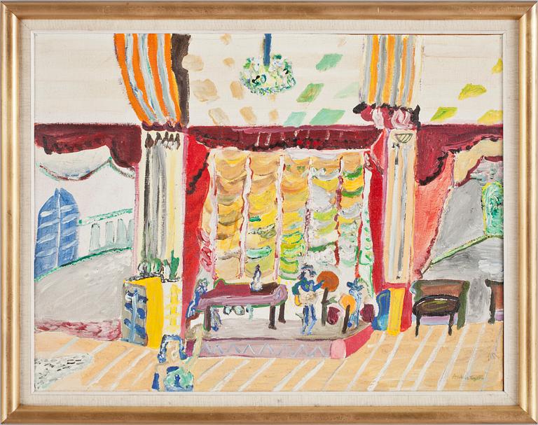 ANDERS FOGELIN, olja på pannå, sign.