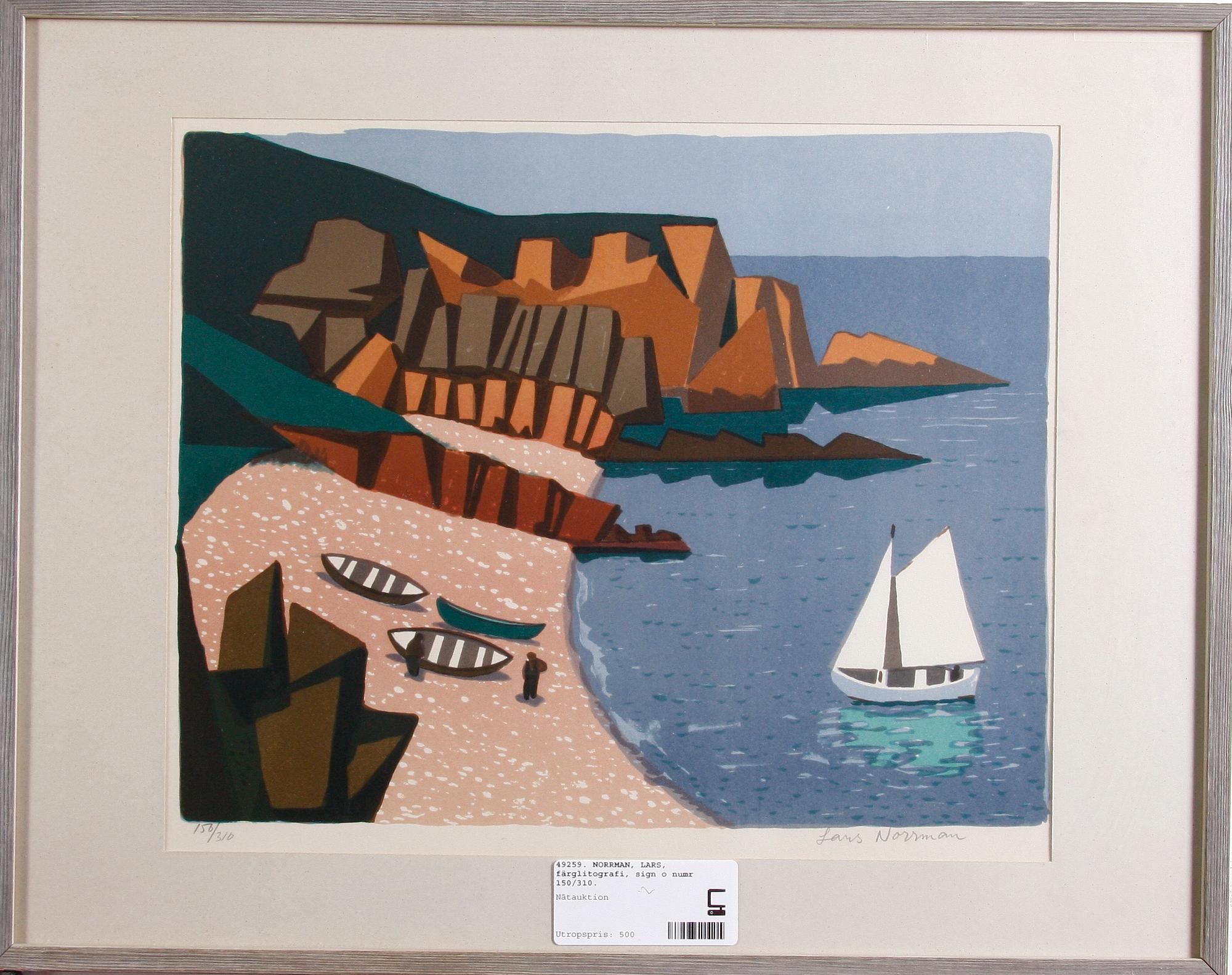 NORRMAN, LARS, färglitografi, sign o numr 150/310.