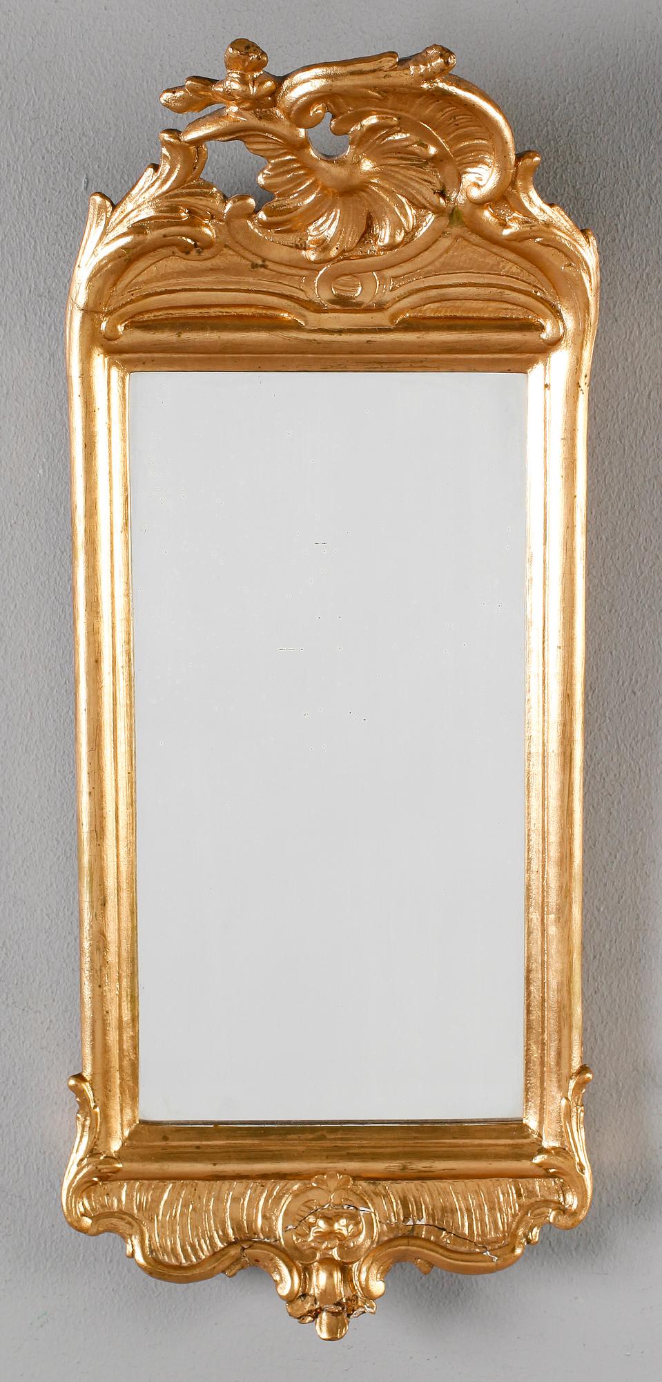 SPEGEL, rokoko, otydlig hallstämpel, 1700-tal.