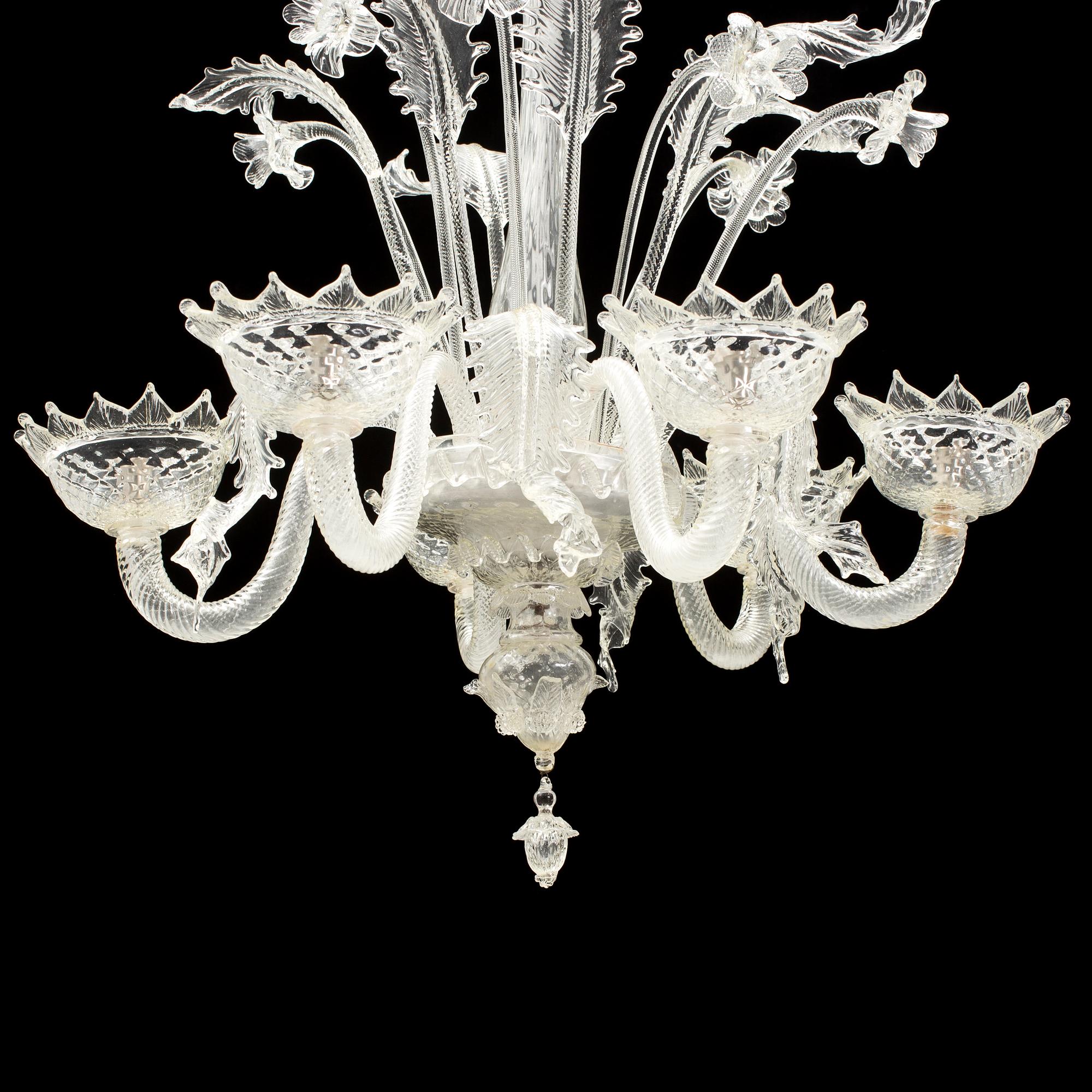 A mid 20th Century Italian, glass chandelier.