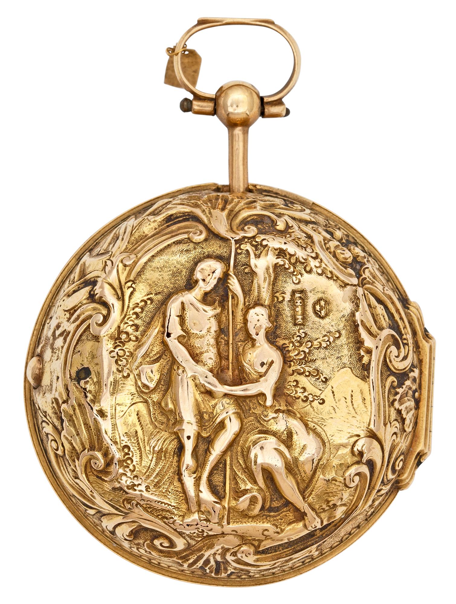 SPINDELUR, Dunant, London, guld, 1700-talets mitt.