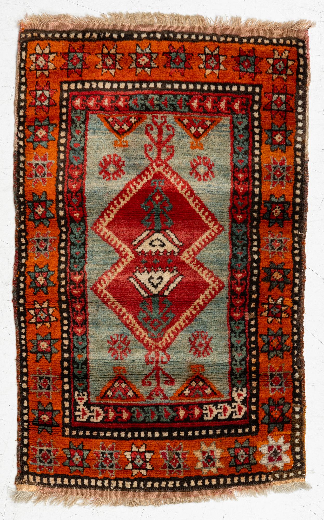 An antique Sivas Yastick rug, c. 93 x 53 cm.