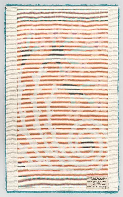 Väinö Blomstedt, ryijy malli, Suomen käsityön Ystävät. Noin 195 x 120 cm.