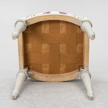 A Swedish late 18th century stools, Gustavian.