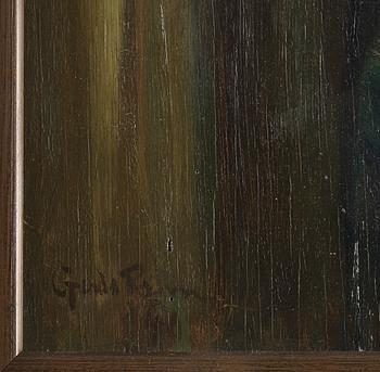 GERDA PALM, olja på pannå, signerad och daterad -40.