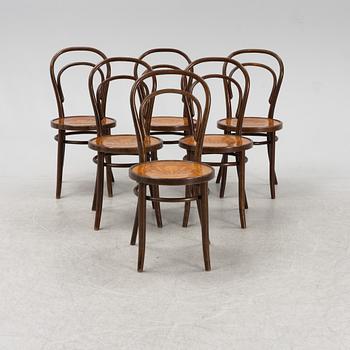 Six Thonet type chairs, Rumania, 20th Century.