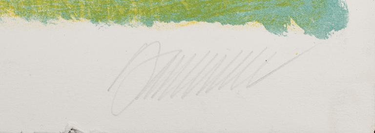 WILLI BAUMEISTER, colour lithographe, signed and numbered epreuve d'artiste XII/XV.