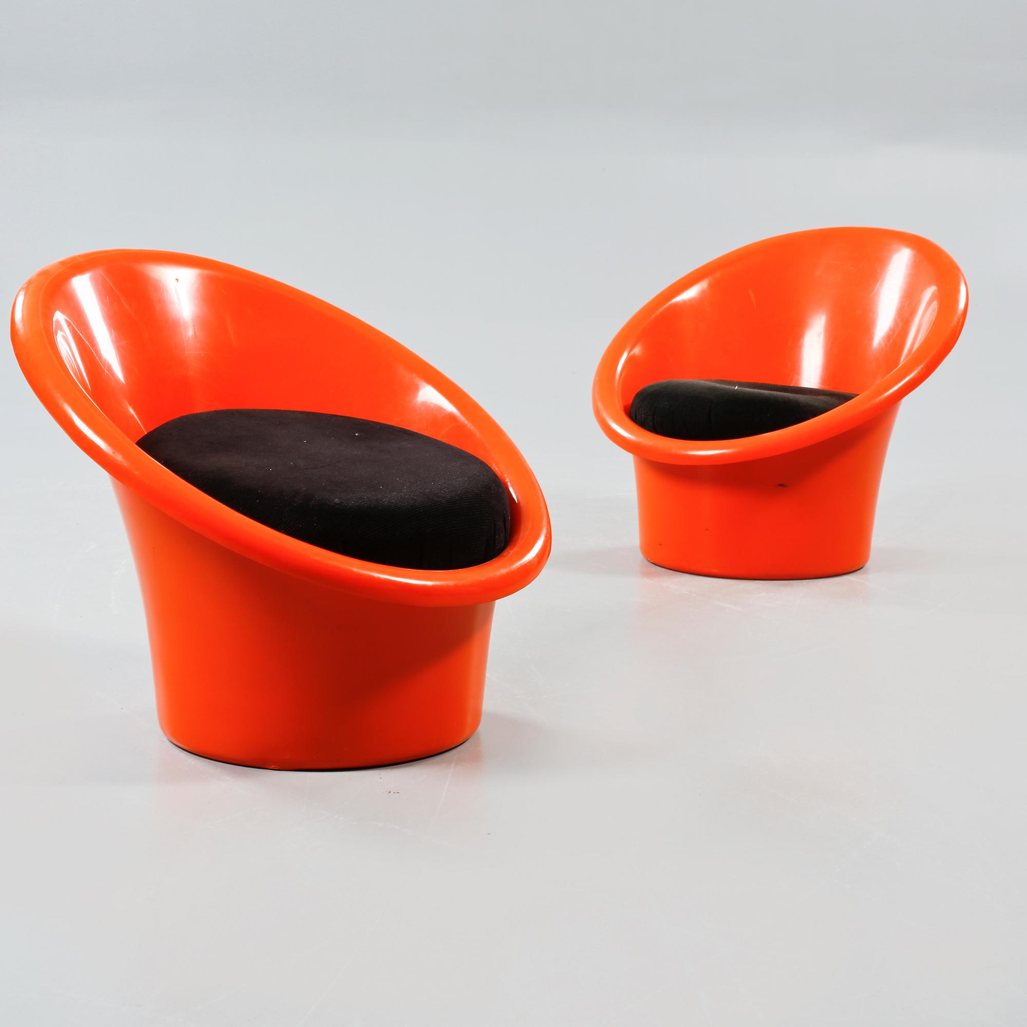 FÅTÖLJER, ett par, "Skopa", Olle Gjerlöv-Knudsen och Torben Lind för Ikea, modellen formgiven 1974.