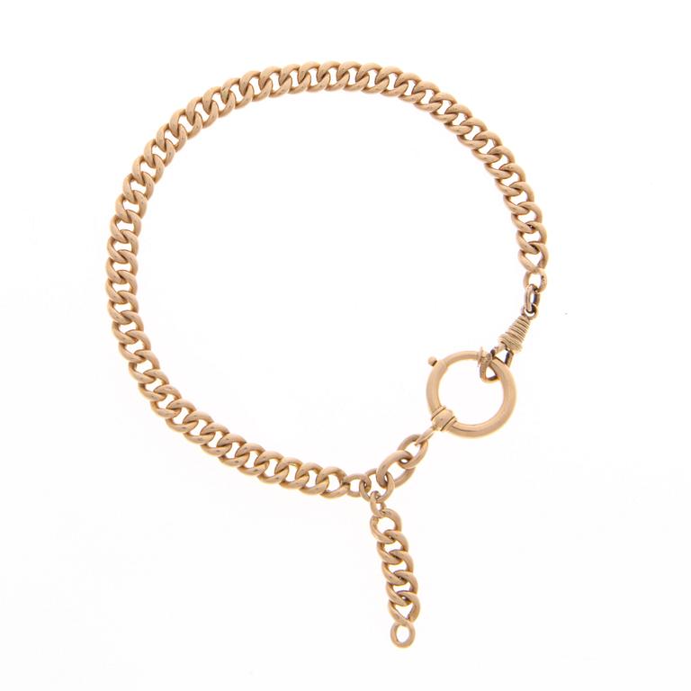 A WATCH CHAIN, 14K gold.