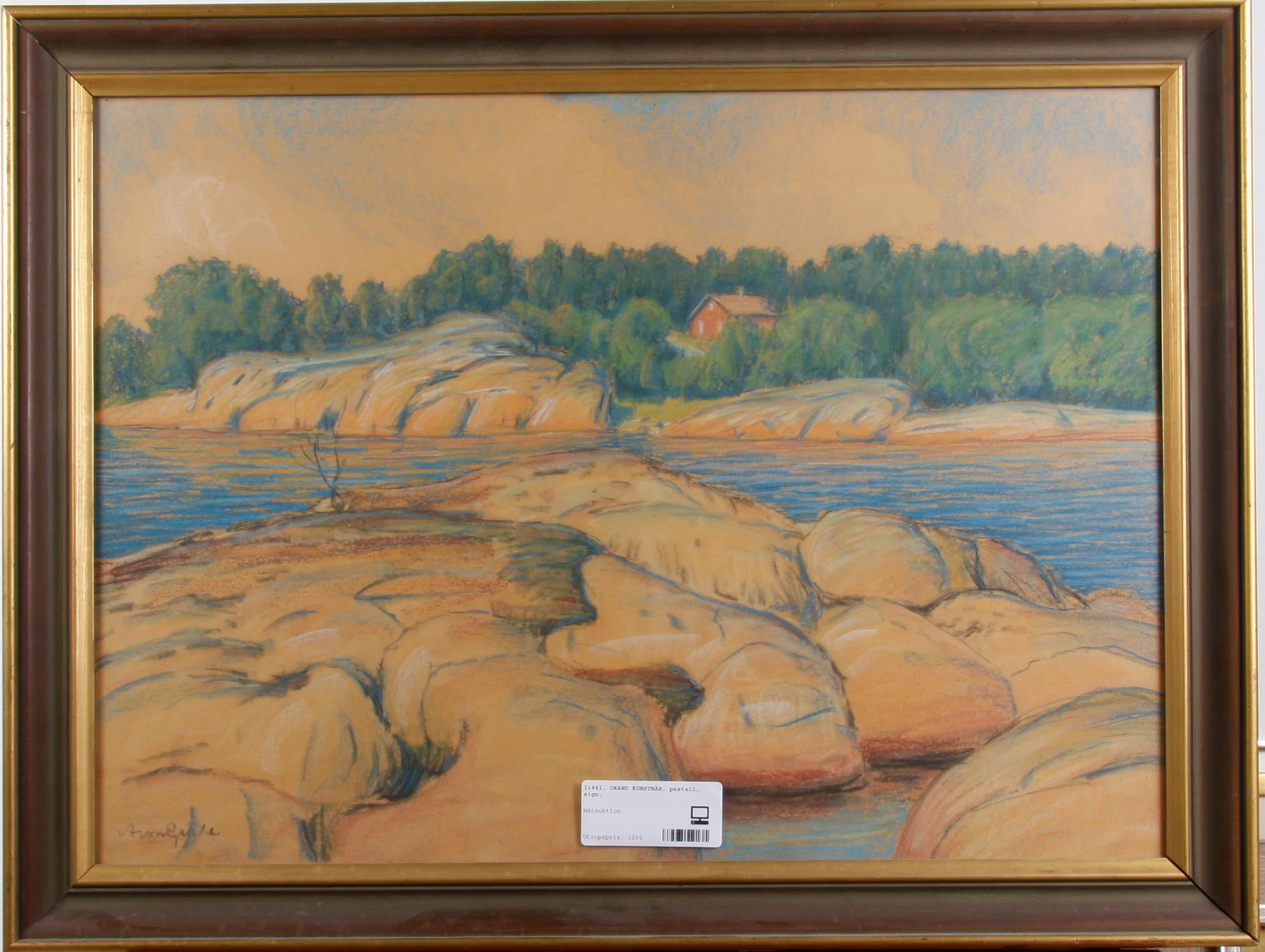 OKÄND KONSTNÄR, pastell, sign.