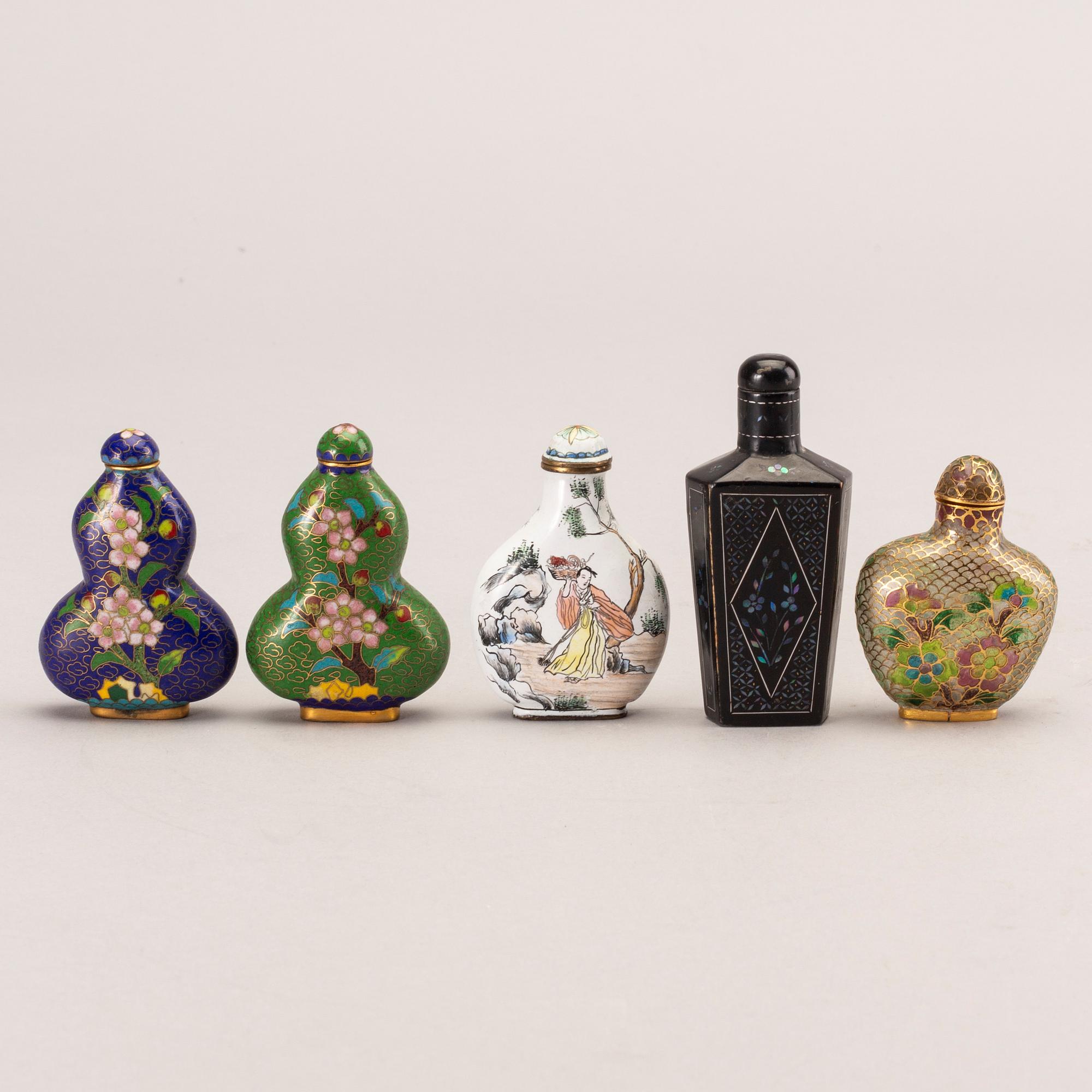 Snusflaskor 12 st Kina sen Qing 1900-tal.