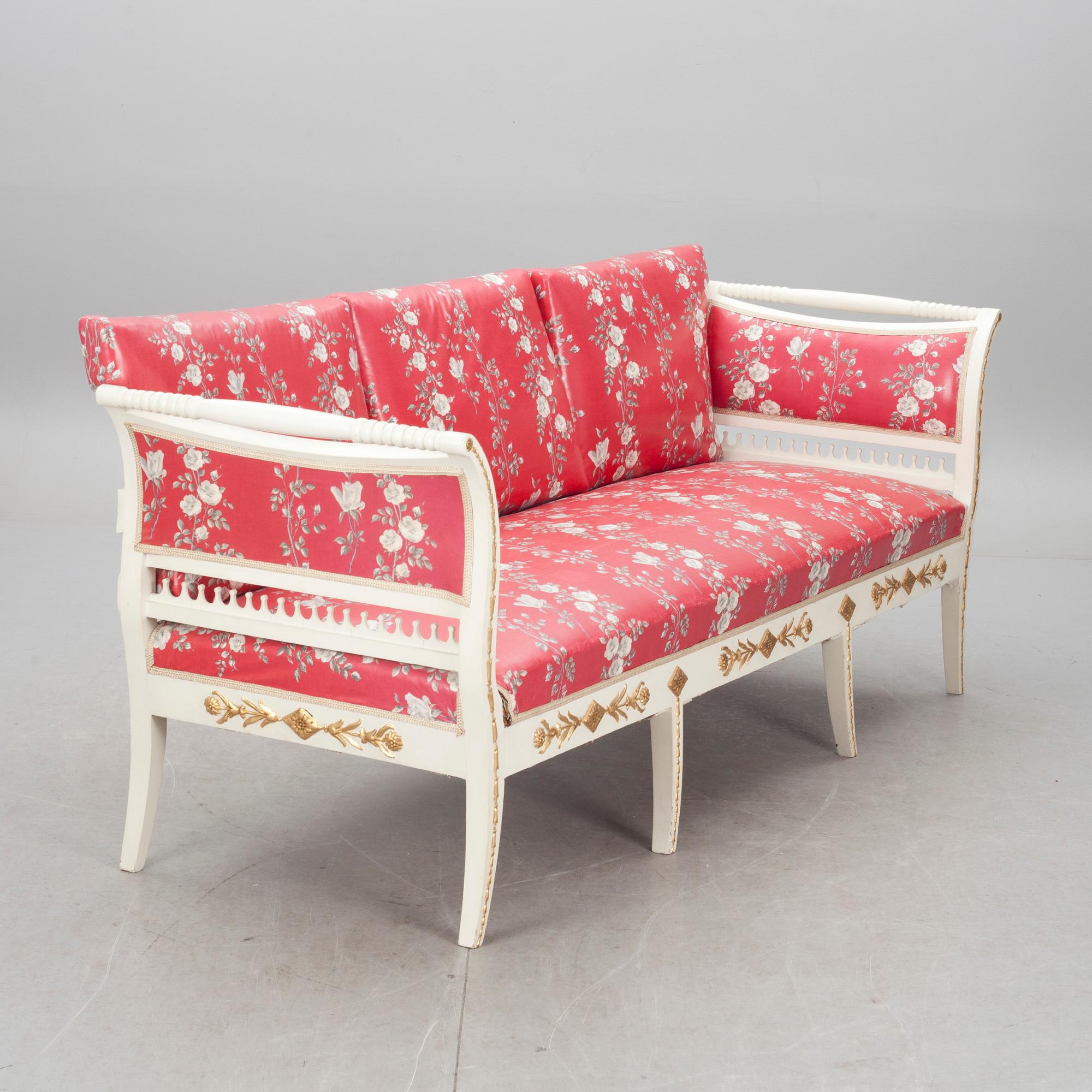 BANKETTSOFFA, sengustaviansk stil, 1800-tal.