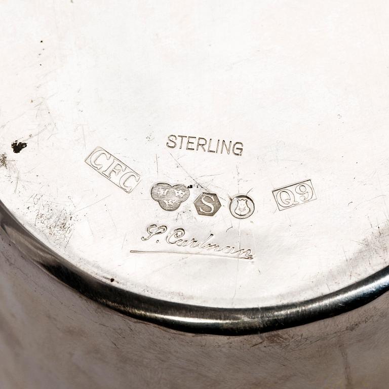 VAS, sterlingsilver, Sven Carlman, firma CF Carlman Stockholm 1966. Vikt ca 530 gram.