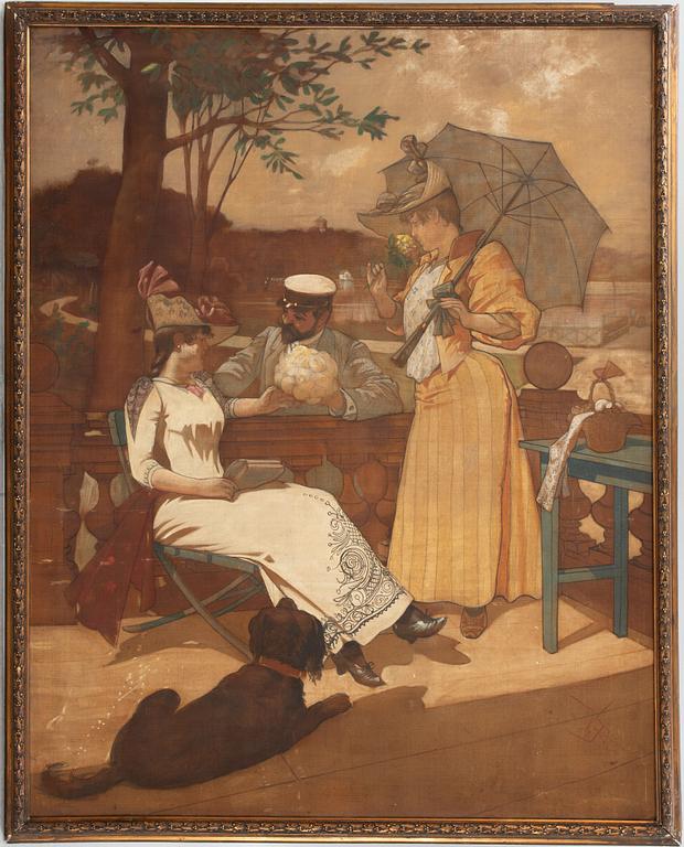 Vicke Andrén, Courting on the Terrace.