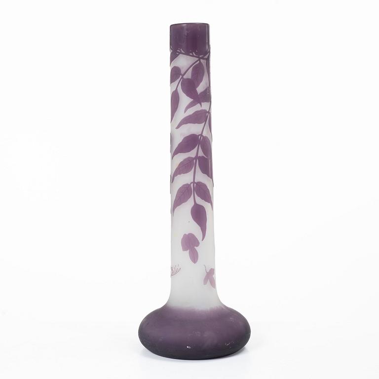 Emile Gallé, vas, överfångsglas, Nancy, Frankrike efter 1904.