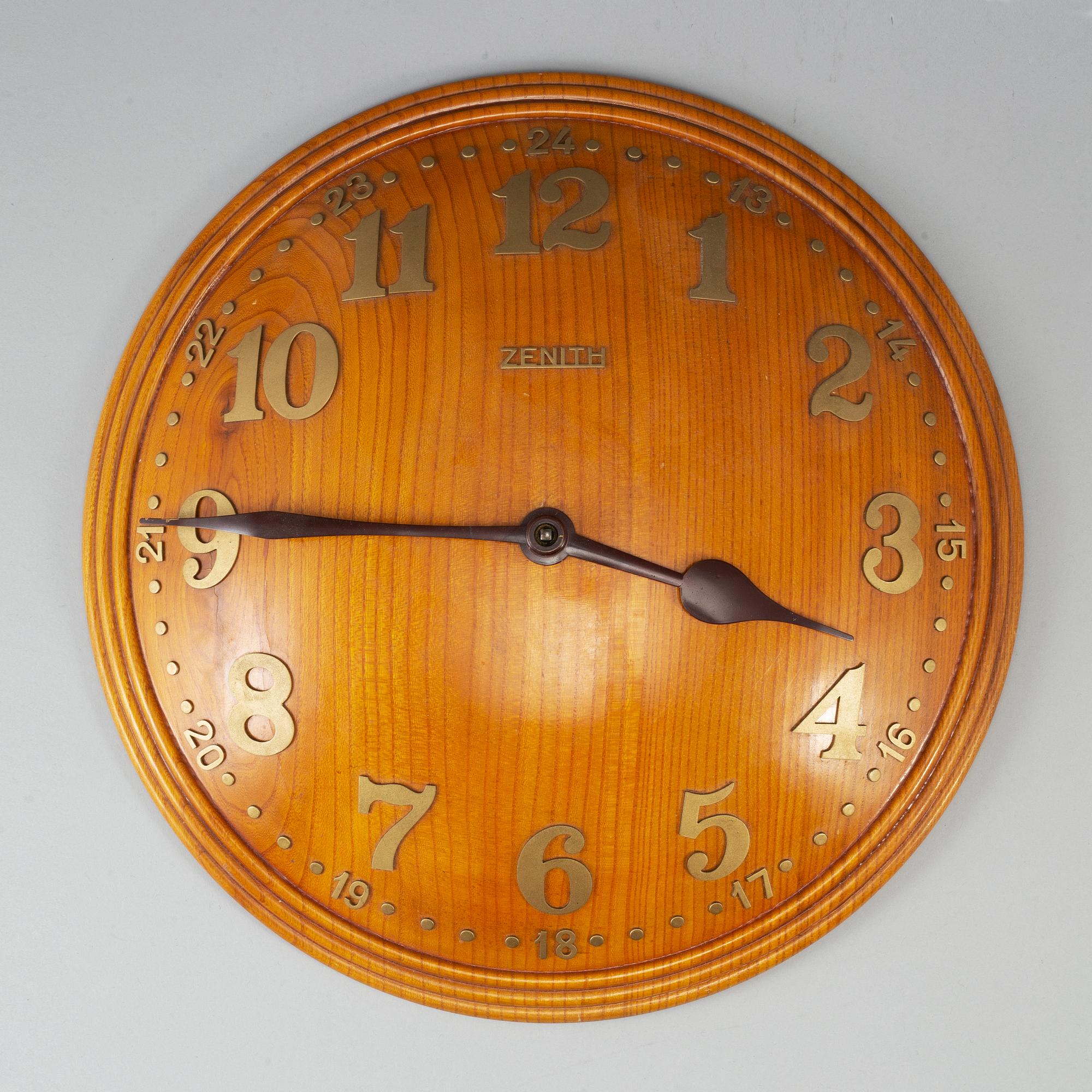 VÄGGKLOCKA, Zenith, 1900-talets mitt.