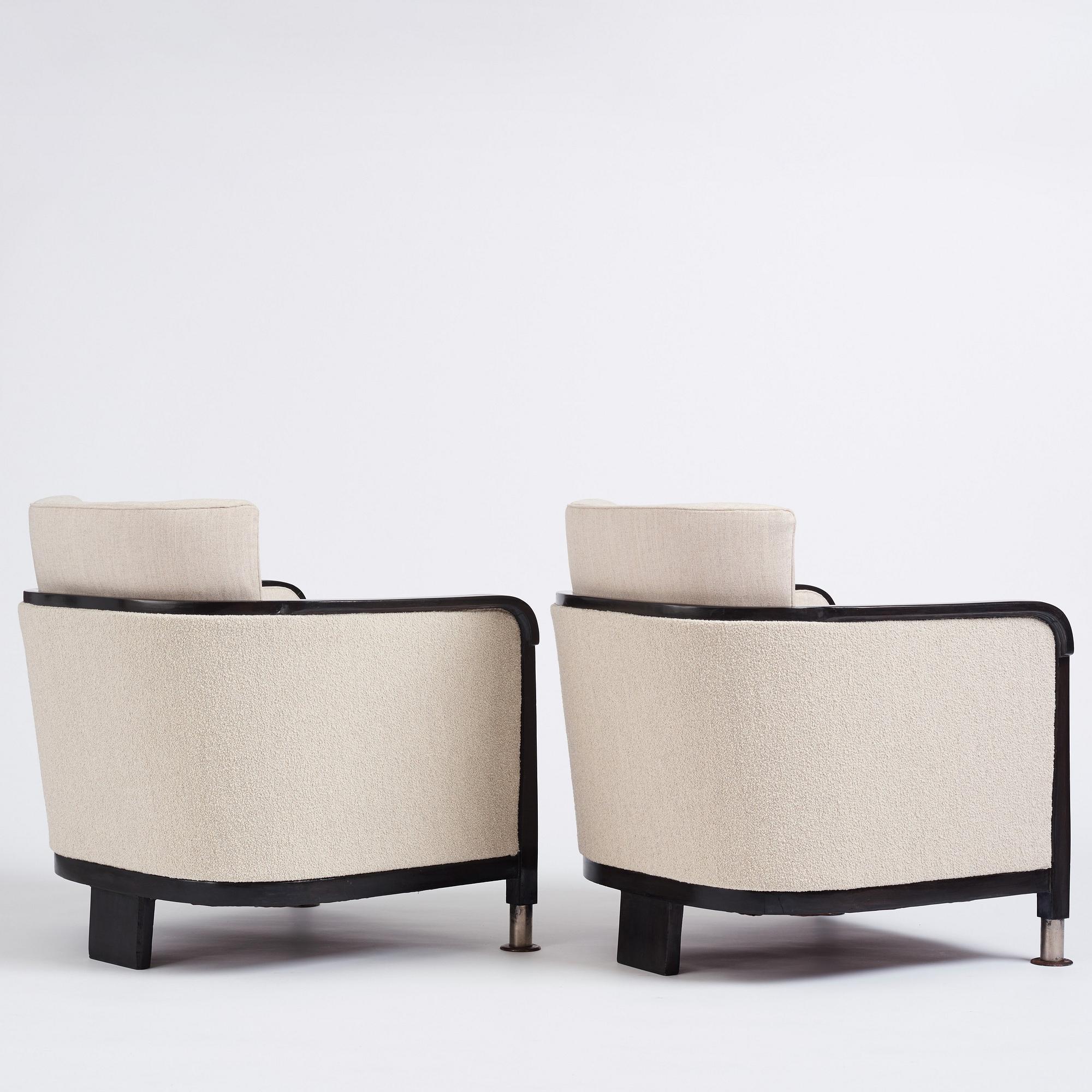 Otto Schulz, a pair of easy chairs, Boet, Gothenburg 1930s.
