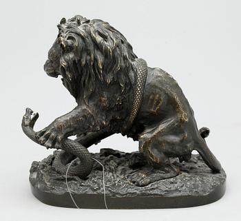 CHRISTOPHE FRATIN, kopia efter, skulptur, brons, bär sign o dat 1835 i godset.