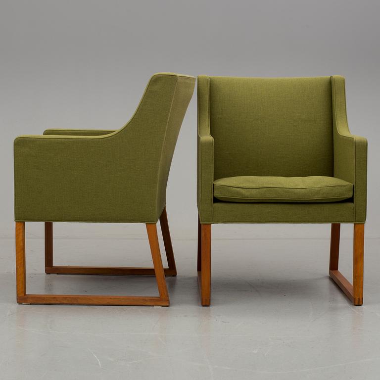 FÅTÖLJER, ett par, "3246", Börge Mogensen, Fredericia stolefabrik, Danmark, 1970-tal.