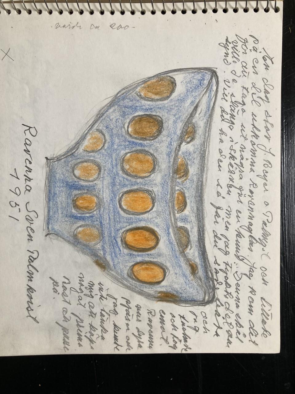 Sven Palmqvist, a "Ravenna" glass bowl, Orrefors 1952.