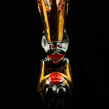 Gunnar Cyrén, a set of six "Devil" shot glasses and a decanter from the "Nobel" series, Orrefors Sweden post 1996.