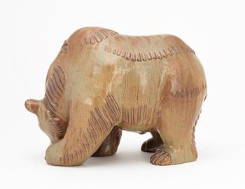 A Gunnar Nylund stoneware figure of a bear, Rörstrand.