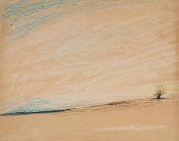 889. Carl Fredrik Hill, Landscape with a lone tree.
