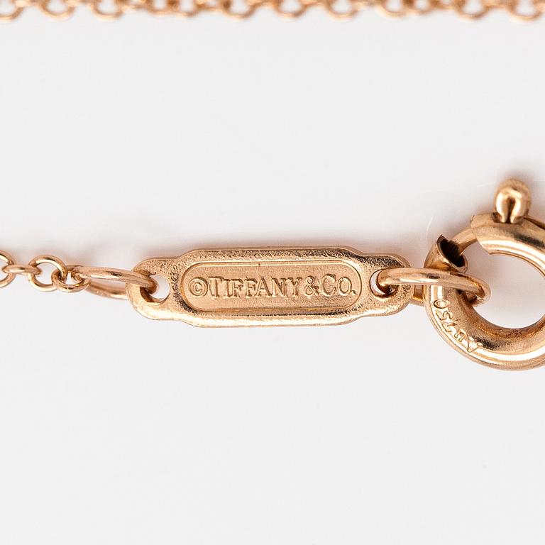 Tiffany & Co, kaulakoru, "Tiffany Keys" 18K ruusukultaa ja briljanttihiottuja timantteja.