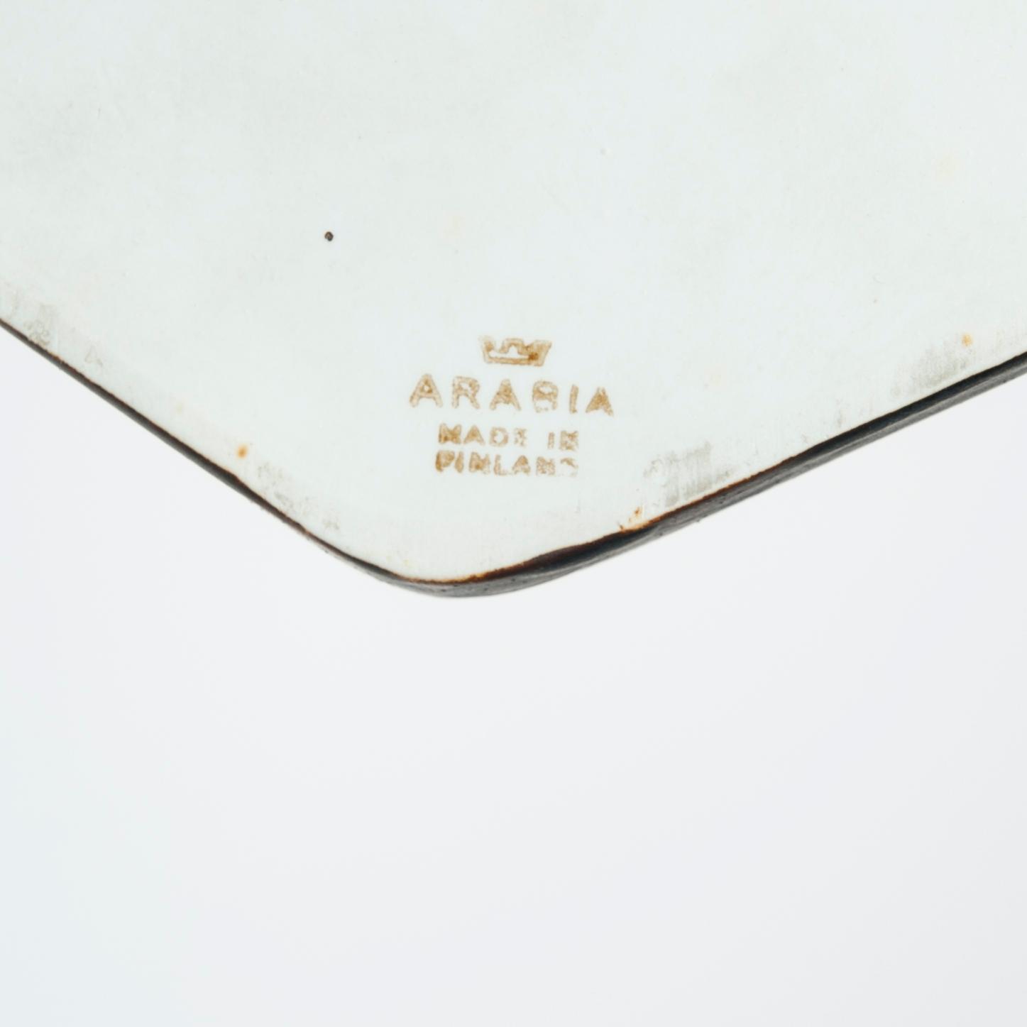 VÄGGPLAKETT, stengods, signerad Annikki Hovisaari, stämplad Arabia, 1964-71.