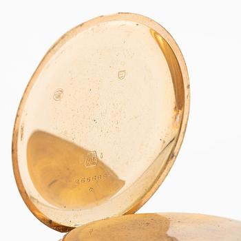 Pocket watch, 14K gold, hunter, 52.5 mm.