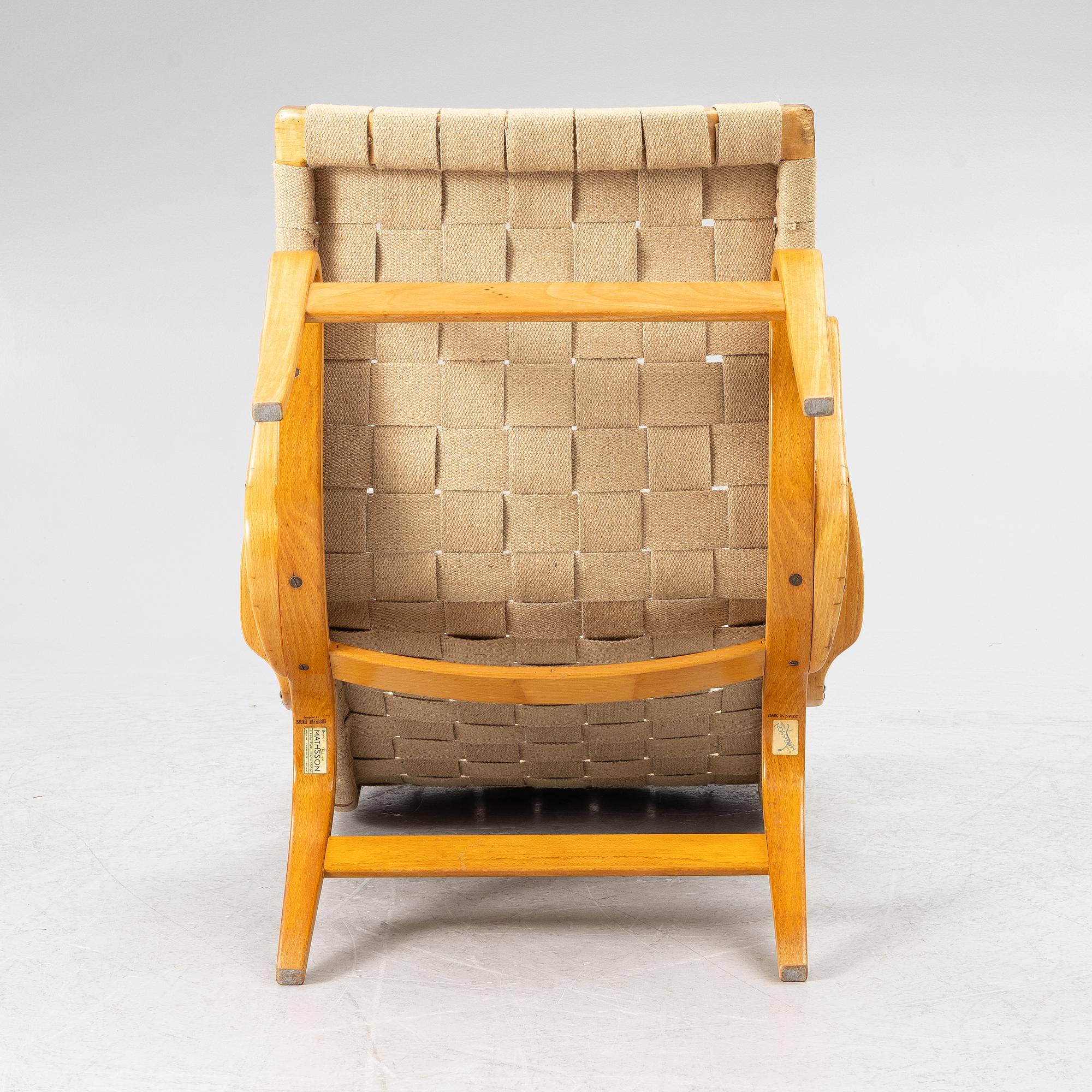 Bruno Mathsson, armchair, 'Pernilla', Firma Karl Mathsson, 1944.
