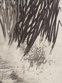 Jack Barth, mixed media on paper mounted on canvas, signed Barth and dated -83.