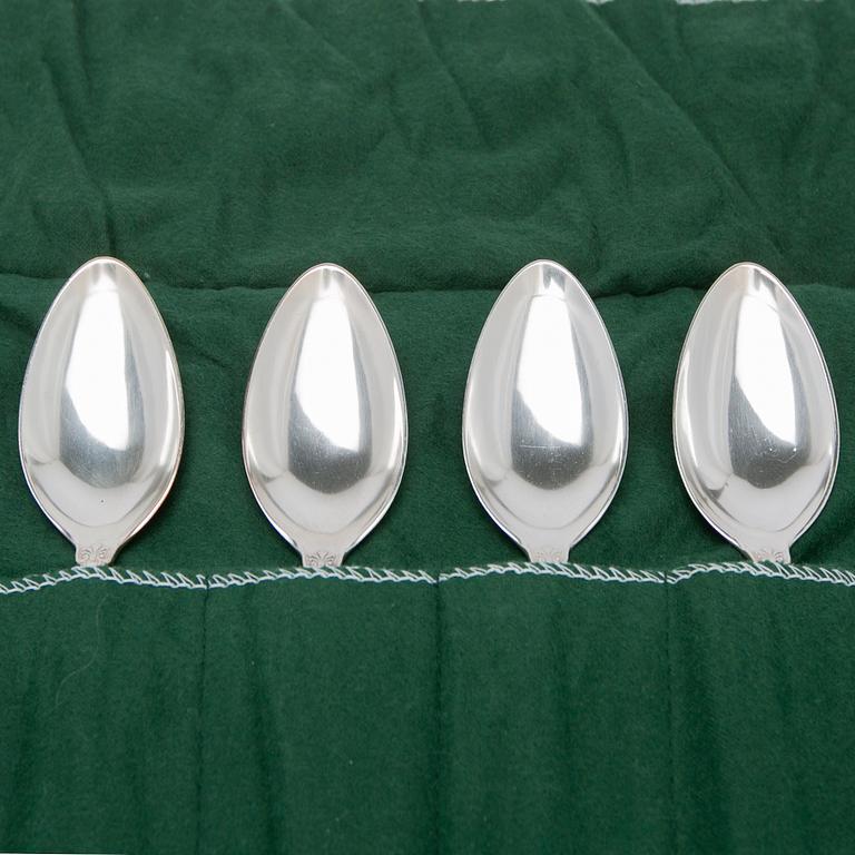 W.A. Bolin, bestickuppsättning, 89 delar, silver, Stockholm 1938, gammal Fransk.