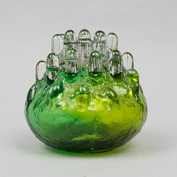 Göran Wärff, a unique 'Polar' glass sculpture/candle holder, Kosta.