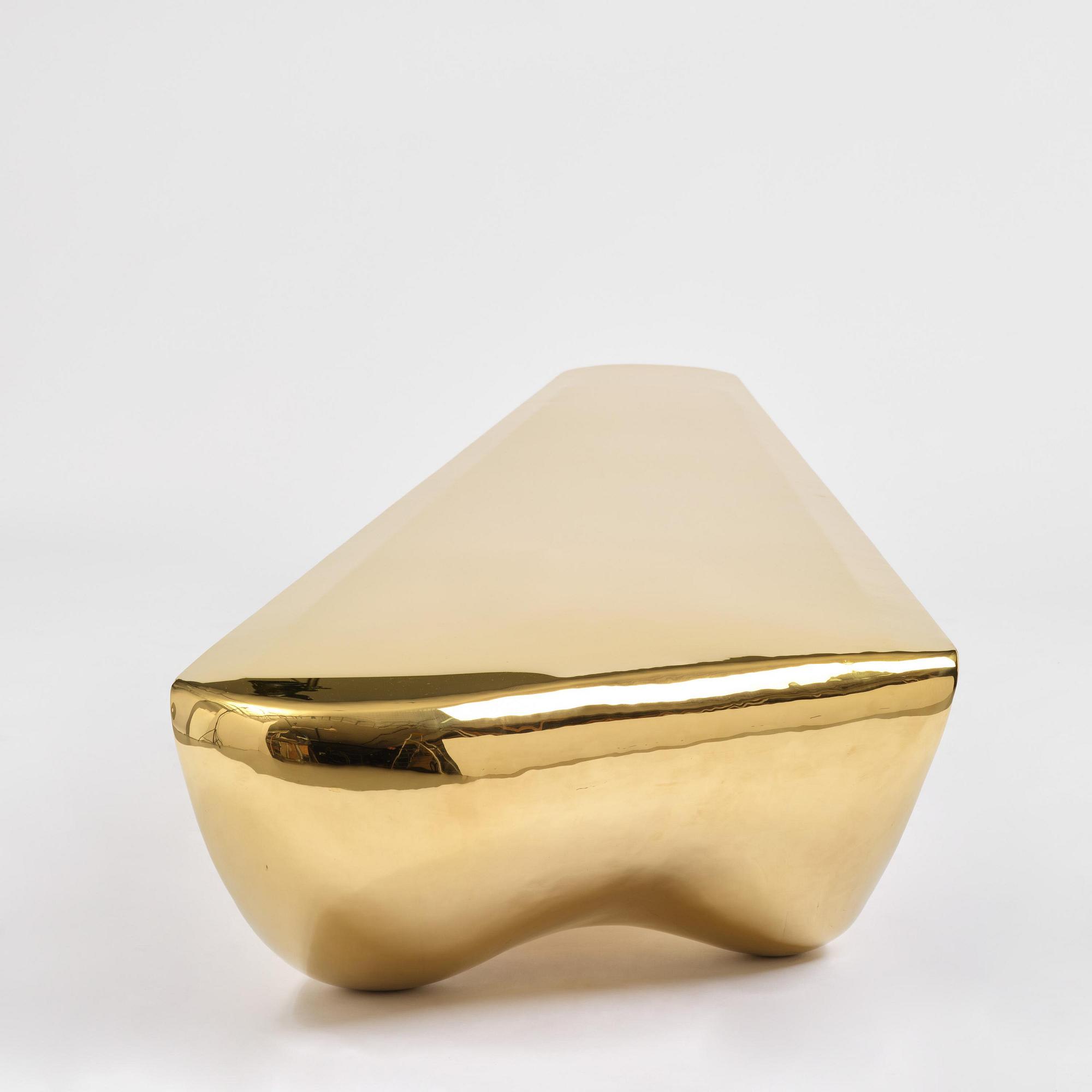 Johan Jonsson, soffbord/skulptur, "Luscious P1 Series" (Golden Table Edition), prototyp 1/2, 2010-2012.