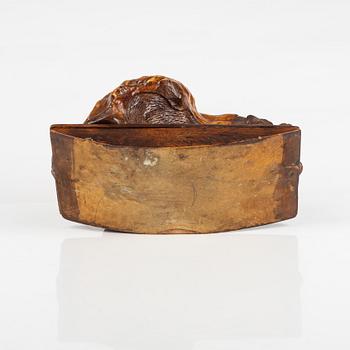 A carved wood ink dryer, second half of the 19th Century.