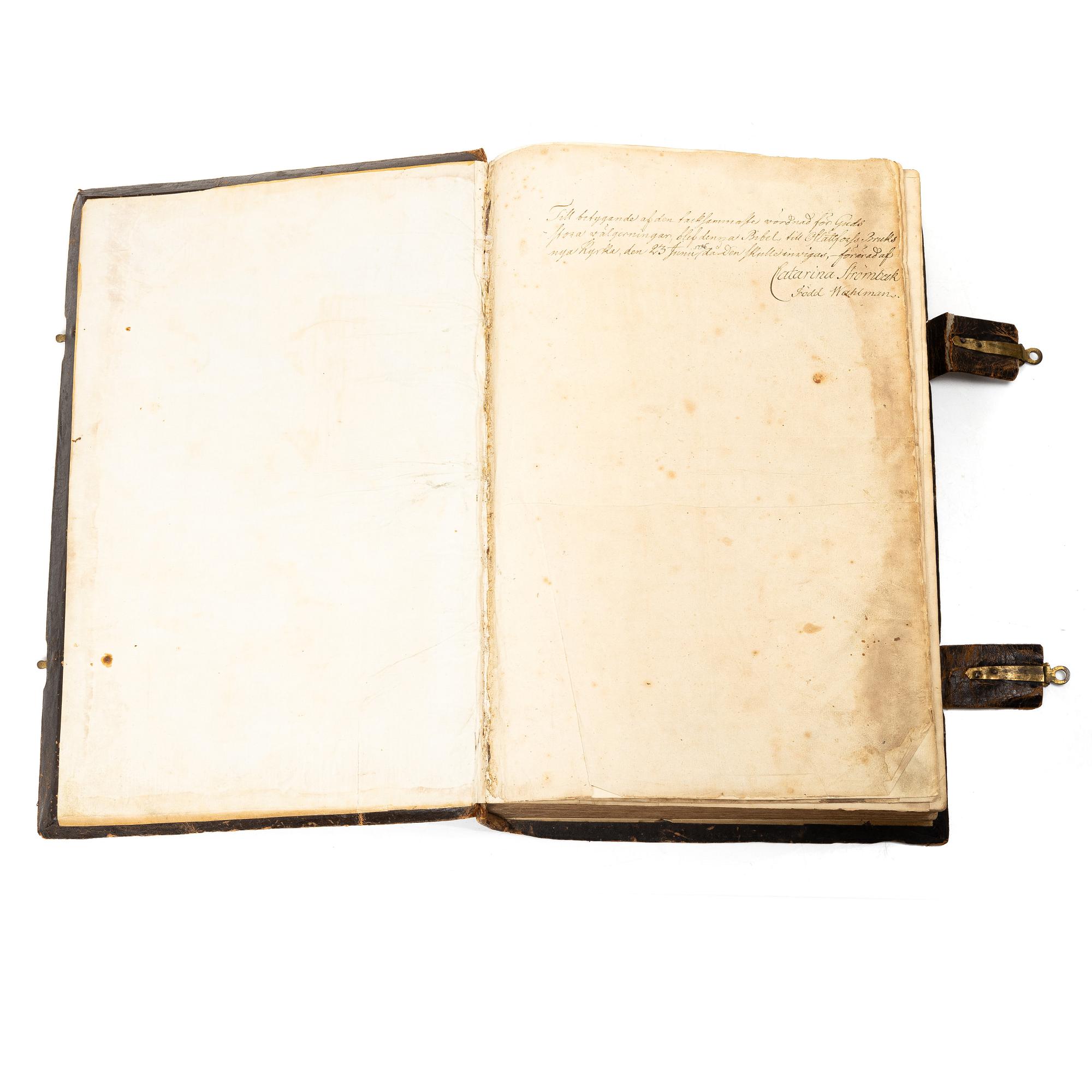 Karl XII:s stora kyrkobibel (bokstavligen i detta fall), 1702-3, Biblia, thet är all then heliga skrift på swensko.