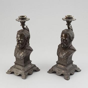 A pair of candelsticks, second half of the 19th century.