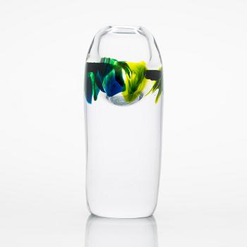 Sini Majuri, a glass sculpture, 'Rainforest' signed Sini Majuri 2019, Glass Studio Mafka&Alakoski Riihimäki.