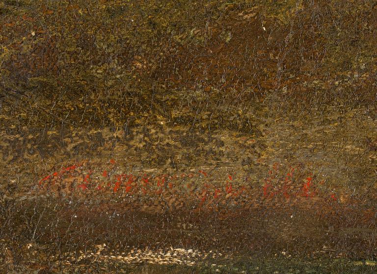 OKÄND KONSTNÄR, olja på duk, otydligt signerad, 1800-tal.