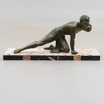 SKULPTUR, bronserad metall, 1900-tal.