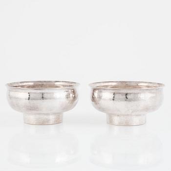 A pair of Swedish sterling silver bowls, mark of Atelier Borgila, Stockholm, 1970 and 1975.