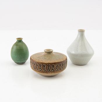 A collection of miniature vases and bowls, 10 pieces Rörstrand, second half of the 20th century.