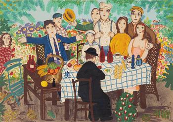 Lennart Jirlow, färglitografi, 1976, signerad 188/460.